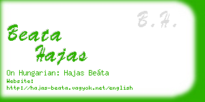 beata hajas business card